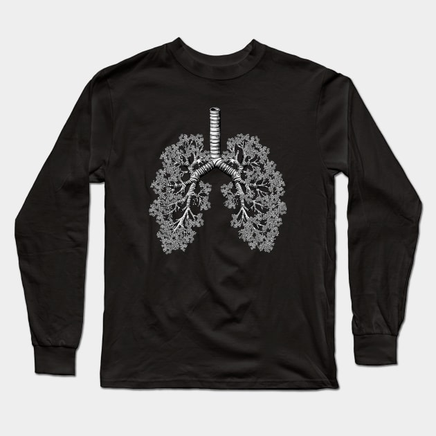 Lung Anatomy / Cancer Awareness 20 Long Sleeve T-Shirt by Collagedream